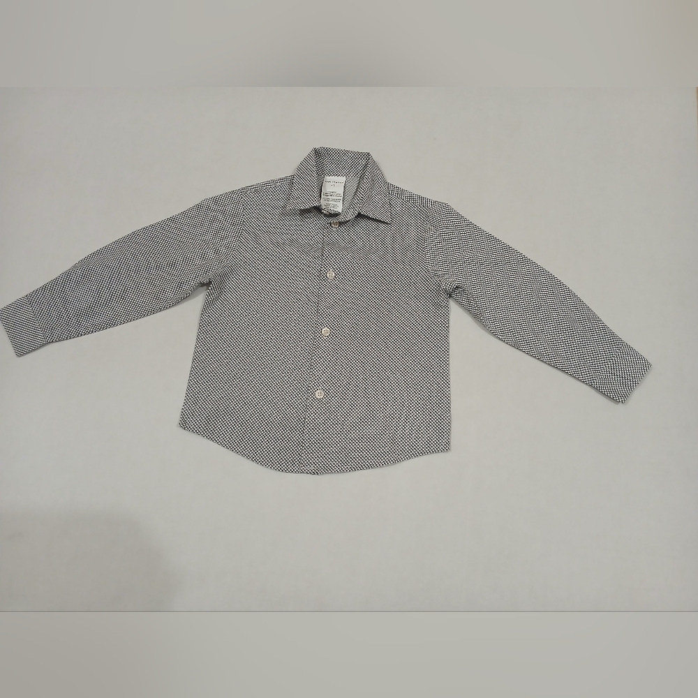 Kids' Black and White Patterned Shirt
